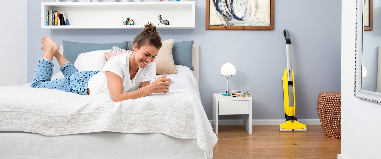 Szybkie mycie niemal wszystkich rodzajów podłóg twardych – MOP ELEKTRYCZNY