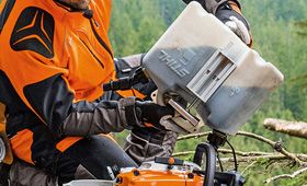 Kanistry STIHL i systemy napełniania paliwa i oleju